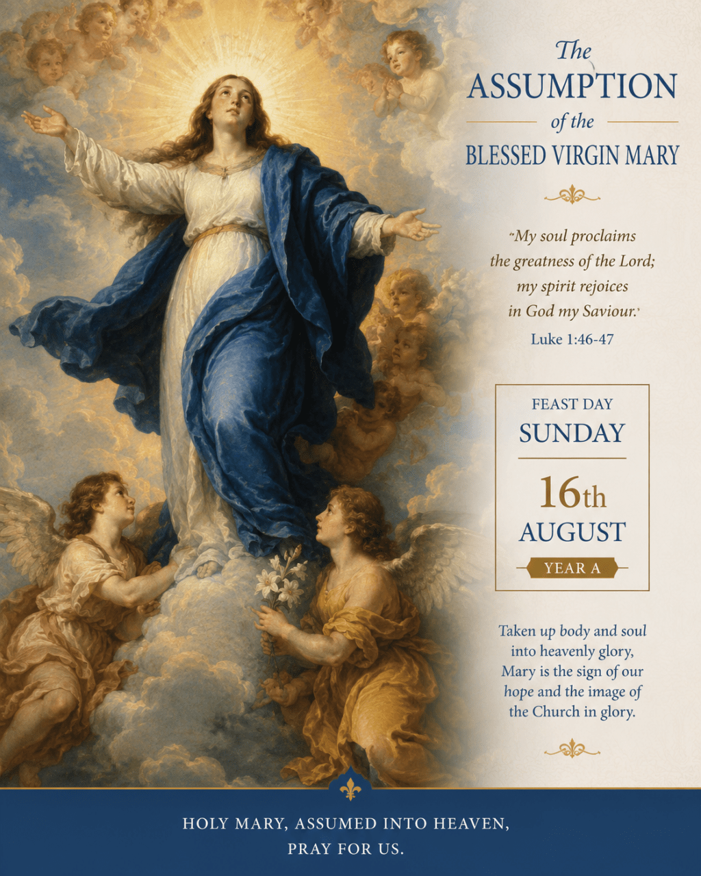 Revised Parish Newsletter – Assumption of the Blessed Virgin Mary&nbsp;16.08.26
